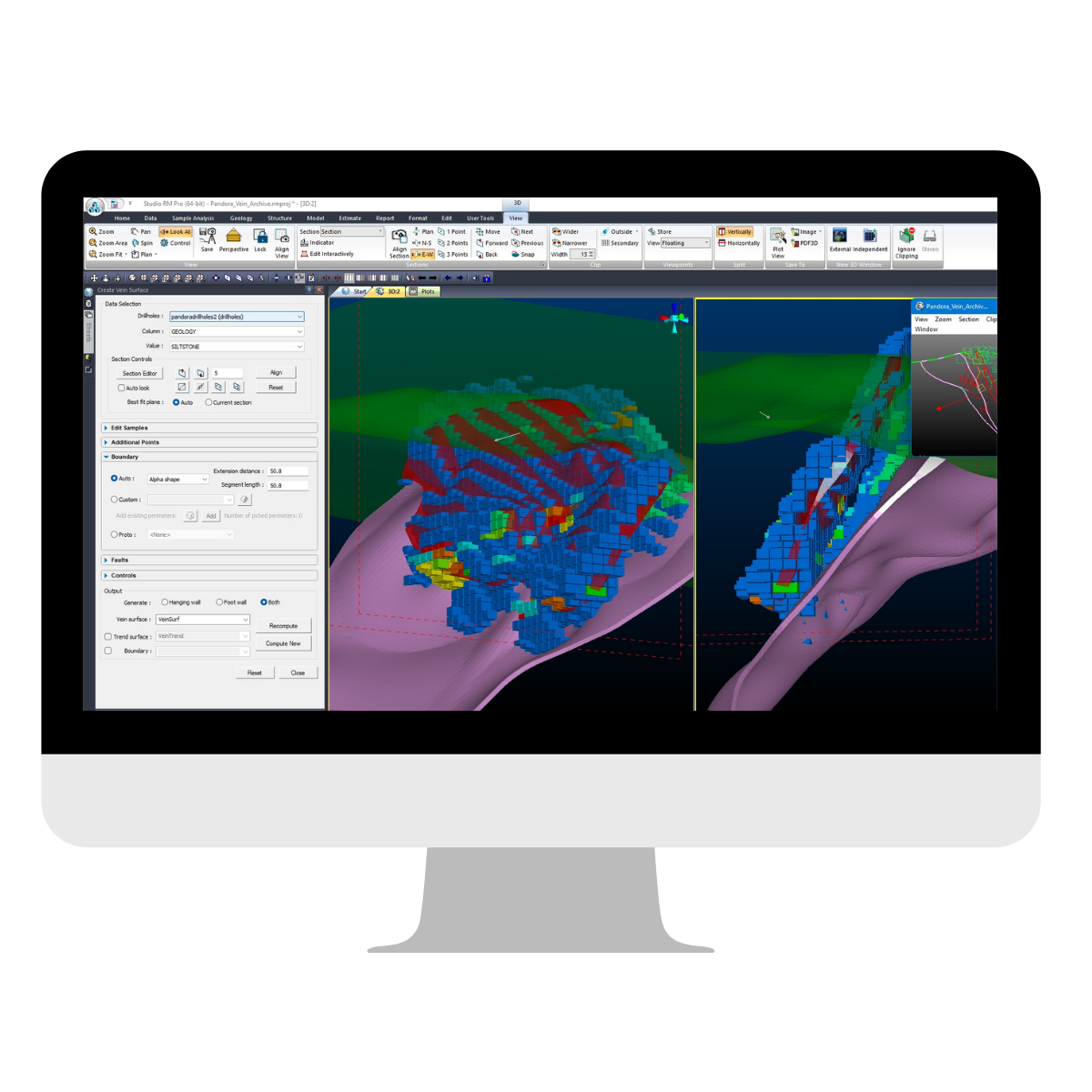 Datamine Geology Mining Software - Studio RM Pro Solution